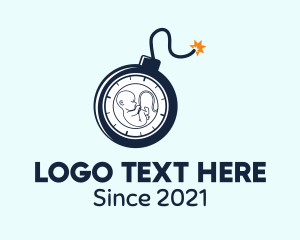 Timer - Maternity Time Bomb logo design