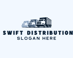 Distribution - Cargo Truck Distribution logo design