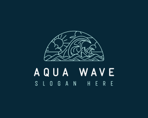 Beach Coast Wave logo design