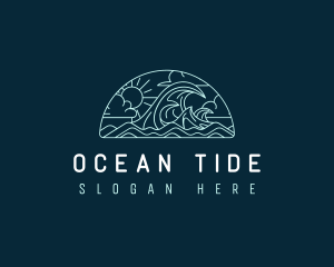 Beach Coast Wave logo design