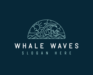 Beach Coast Wave logo design