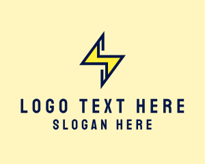 Substation - Electrical Lightning Letter S logo design