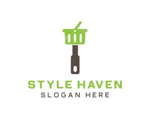 Shop - Kitchen Shopping Basket logo design