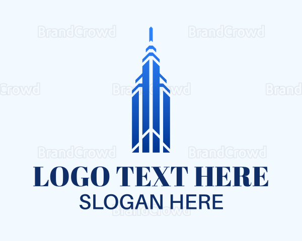 Elite Blue Skyscraper Logo