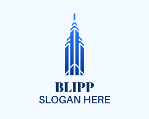 Elite Blue Skyscraper Logo