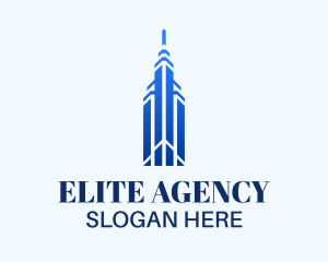 Elite Blue Skyscraper logo design