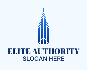 Elite Blue Skyscraper logo design