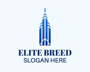 Elite Blue Skyscraper logo design