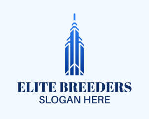 Elite Blue Skyscraper logo design