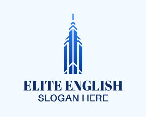 Elite Blue Skyscraper logo design