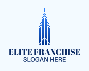 Elite Blue Skyscraper logo design