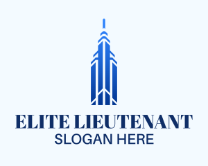 Elite Blue Skyscraper logo design