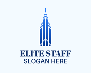 Elite Blue Skyscraper logo design