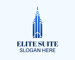 Elite Blue Skyscraper logo design