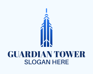 Elite Blue Skyscraper logo design