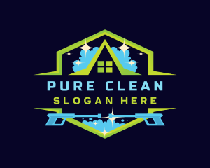 Roof Cleaning Pressure Wash logo design