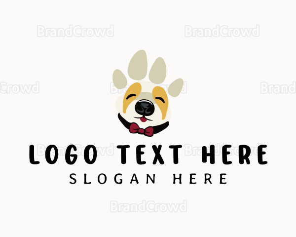 Pet Dog Paw Logo