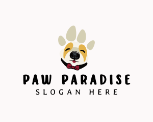 Pet Dog Paw logo design