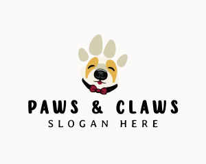 Pet Dog Paw logo design