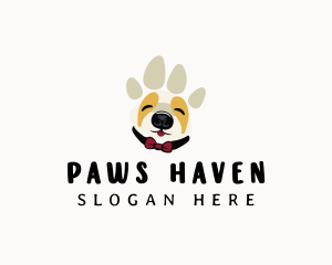 Pet Dog Paw logo design