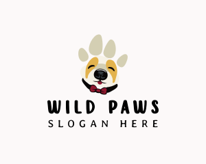 Pet Dog Paw logo design