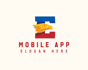 League - Eagle Bird Avian Letter E logo design