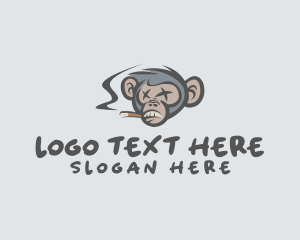 Cigarette Smoking Monkey Logo