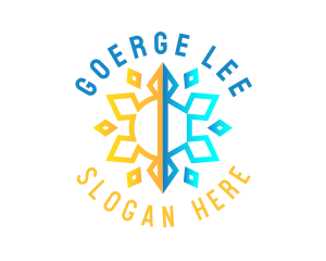 Thermal - Weather Sun Snowflake logo design