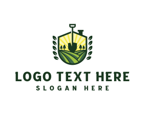House - Shovel Home Landscaping logo design
