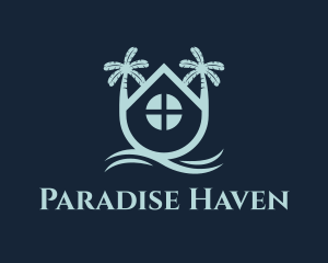 Island Beach House  logo design