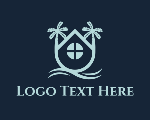 Ocean - Island Beach House logo design