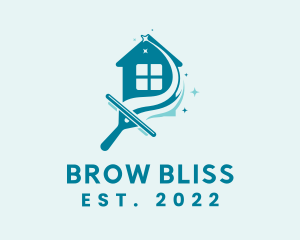 House Window Cleaning Cleaner logo design