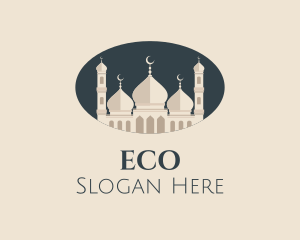 Islamic - Oval Mosque Badge logo design