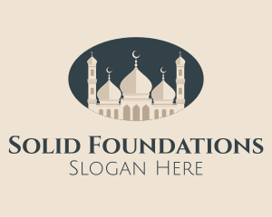 Eid - Oval Mosque Badge logo design