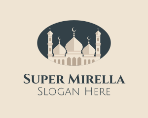 Mosque - Oval Mosque Badge logo design