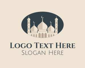 Oval Mosque Badge Logo