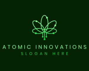 Biotech Leaf Atom logo design