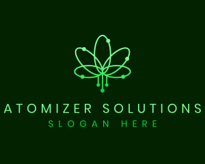 Biotech Leaf Atom logo design