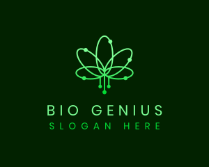 Biotechnology - Biotech Leaf Atom logo design