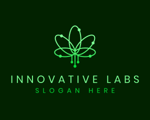 Biotech Leaf Atom logo design