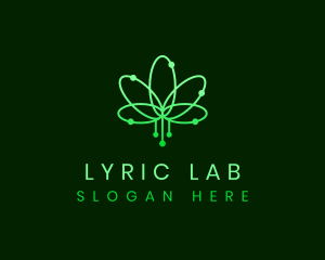 Biotech Leaf Atom logo design