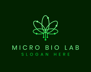 Biotech Leaf Atom logo design