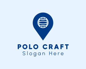 Water Polo Location Pin logo design