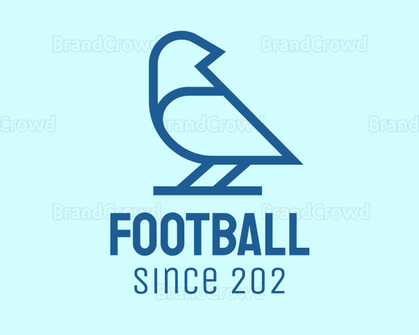 Blue Minimalist Finch Logo