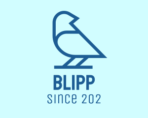 Blue Minimalist Finch Logo