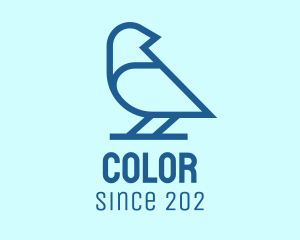 Passerine - Blue Minimalist Finch logo design