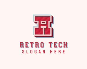 Retro Varsity Team Letter H logo design