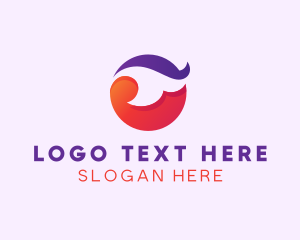 Technology - Flower Curve Circle logo design