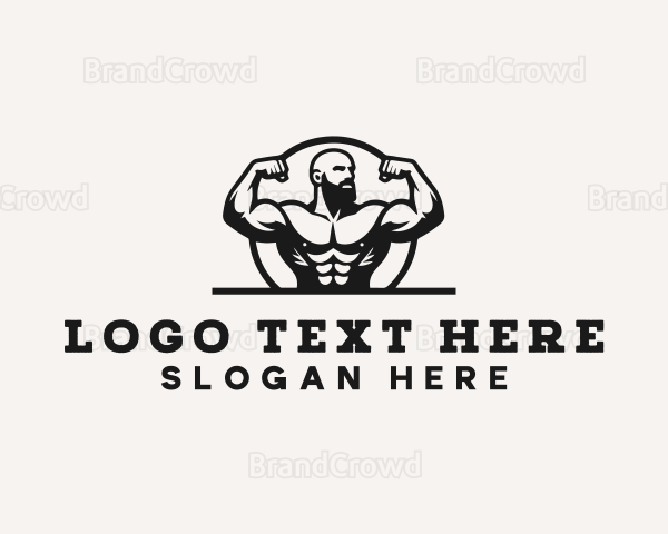 Bodybuilding Gym Trainer Logo