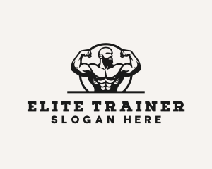 Trainer - Bodybuilding Gym Trainer logo design